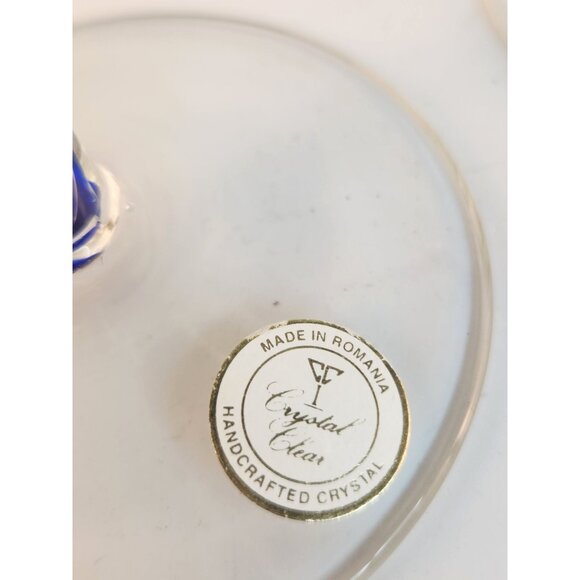 Crystal Candle Holder Set of 3, Blue Stem Candle Holders, Table Centerpiece - Picture 5 of 11